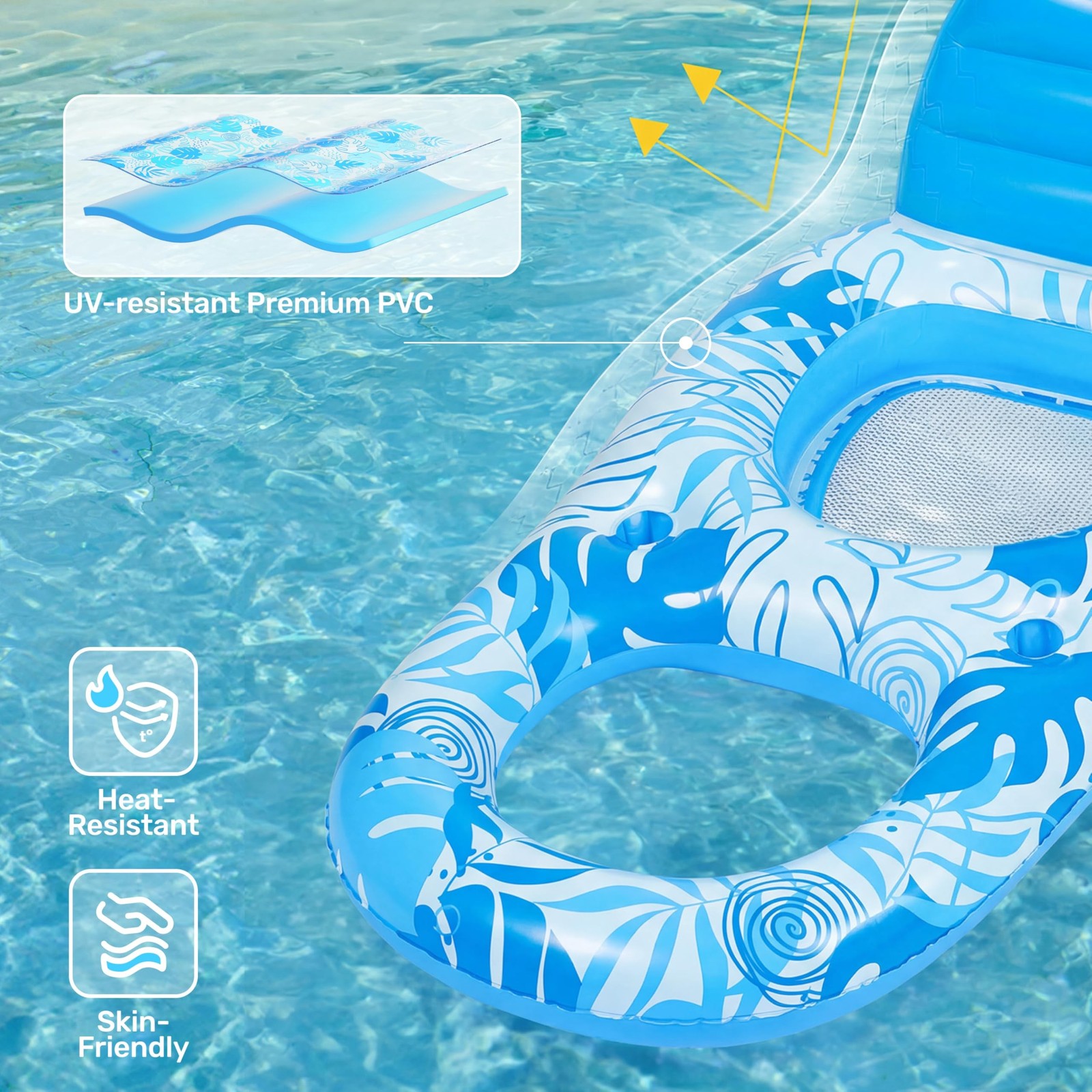 SLOOSH Inflatable Pool Floats Lounger Adult, Pool Float Lounge Raft Floaties …