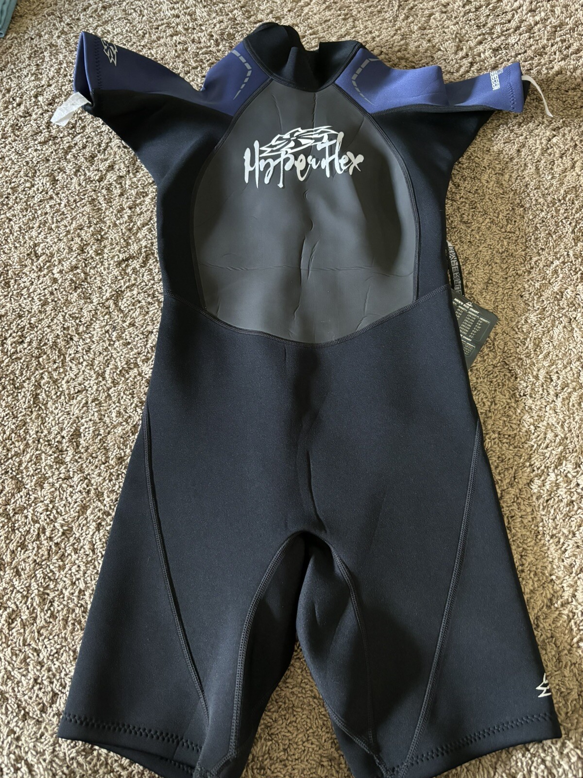 Hyperflex Access 2.5 Short Body One Piece Wet Suit Black/Blue Size US Small