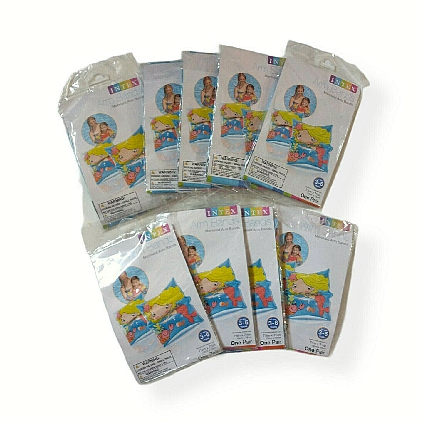 9 Intex Inflatable Summer Pool Mermaid Swimming Arm Bands Childs Ages 3-6 Yrs