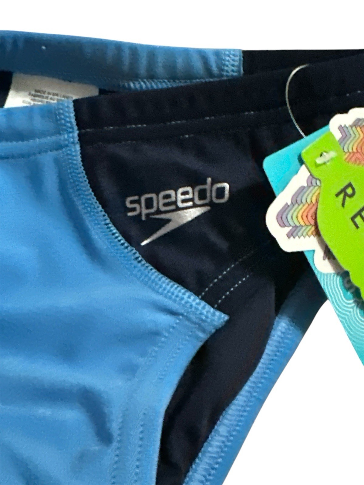 Speedo Eco Endurance Swim Briefs Youth Boy Size 26 AzureBlue Vibe Collection NWT