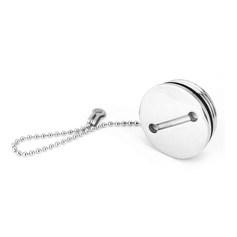 Tiiyee 316 Stainless Steel Boat Fuel Tank Cap 1.73 Silver Marine Gas Cap For