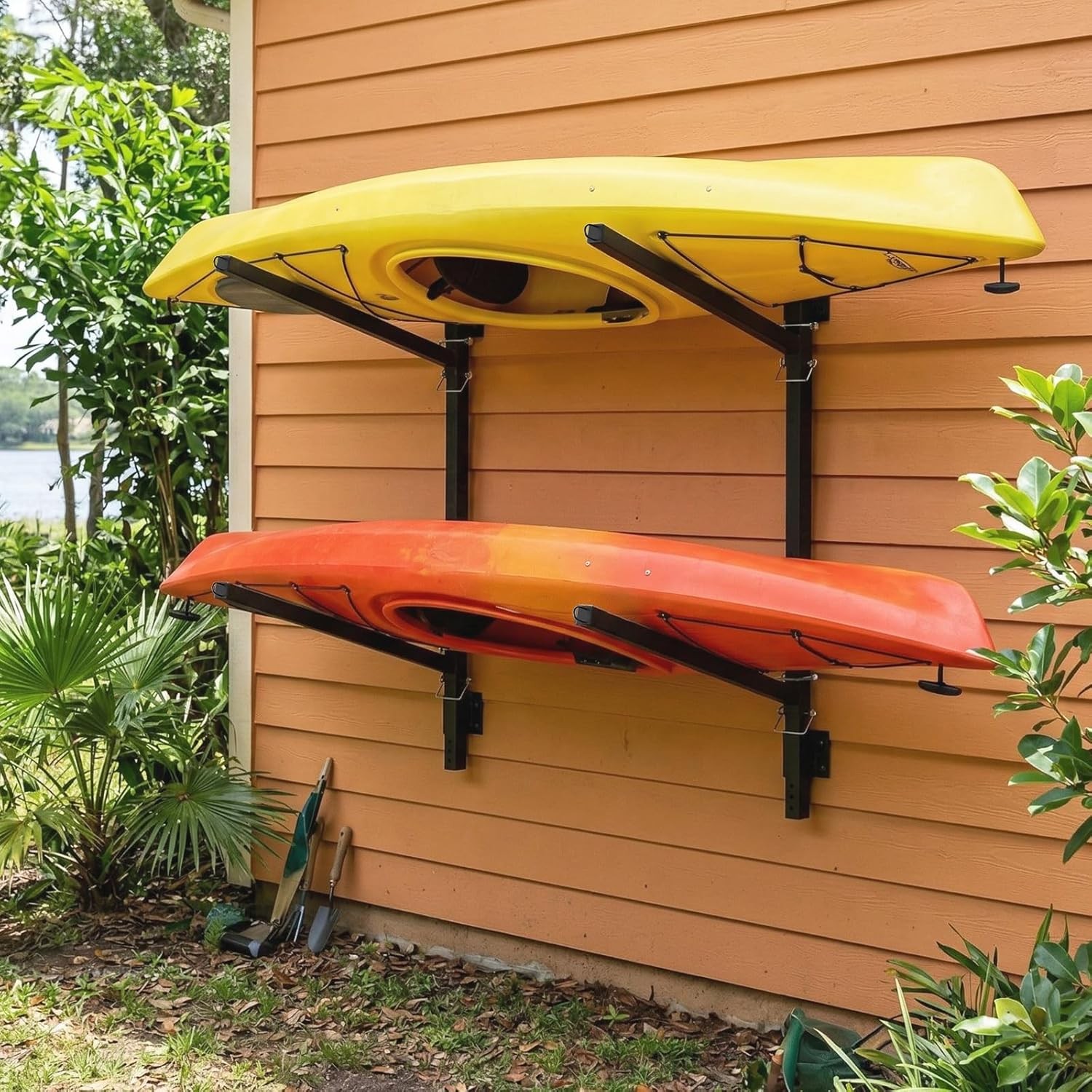 NAIZEA Kayak Storage Rack Freestanding Wall Mount 2 & 4 Tier Kayak Holder Stand