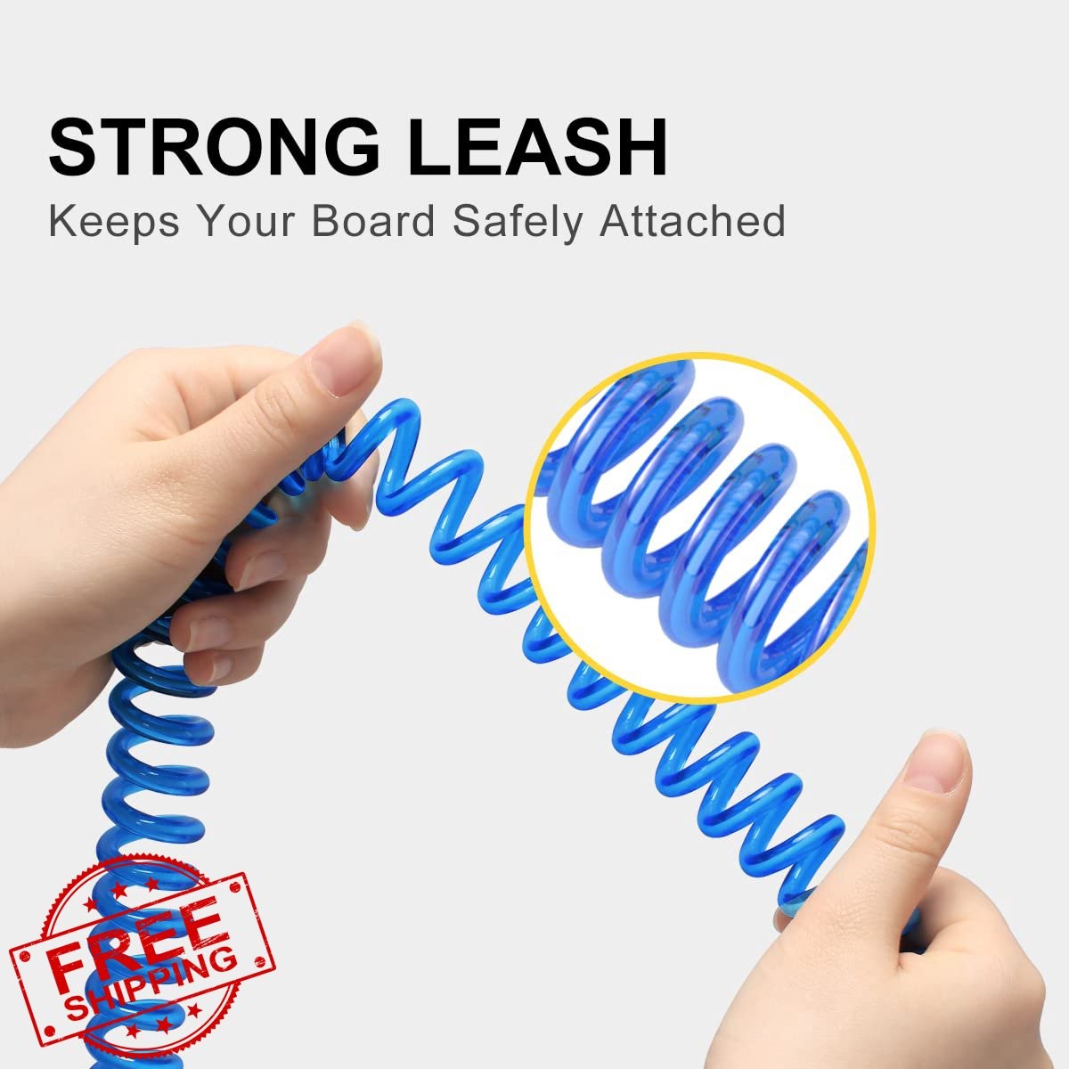 WOOWAVE SUP Leash 11ft Blue White Core