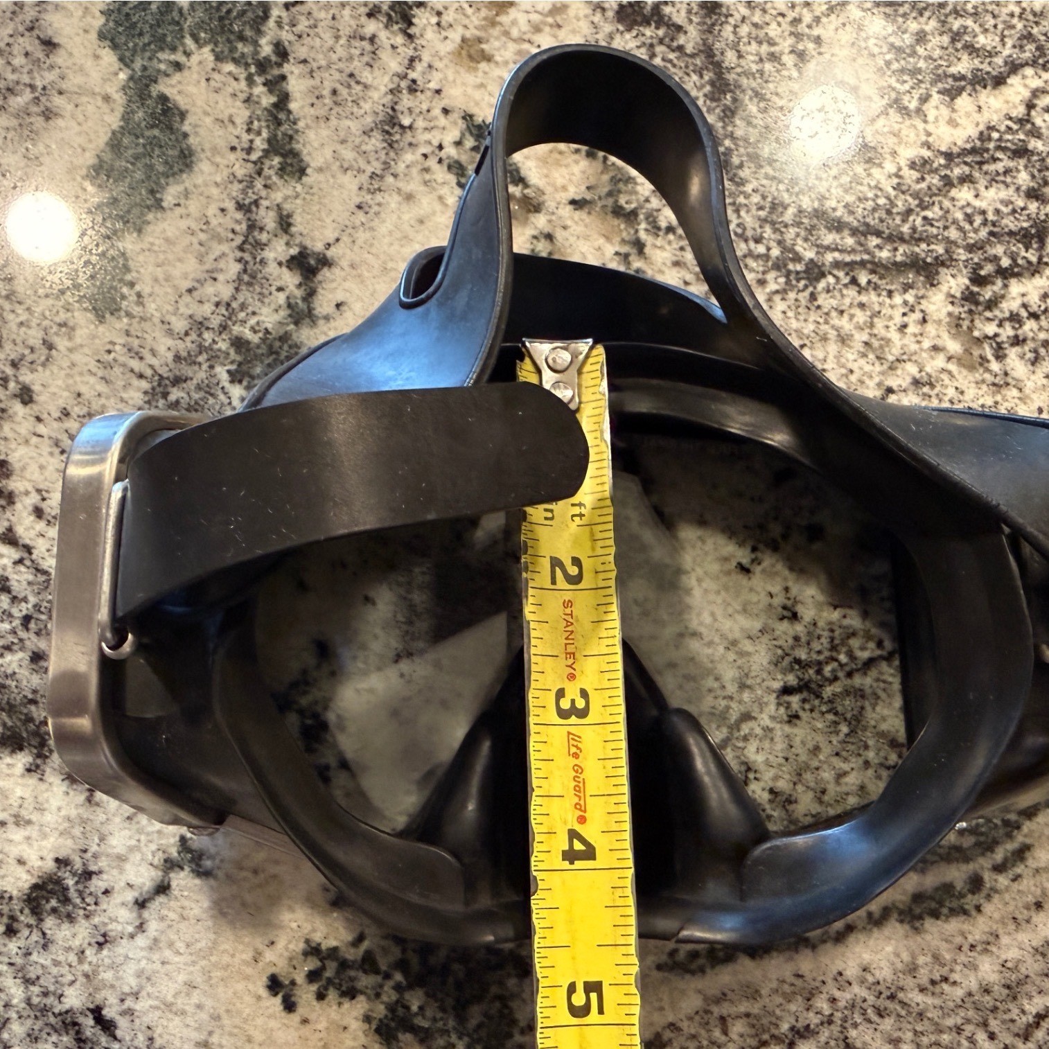 Kinugawa Vintage Scuba Diving Mask Stainless Steel Frame Black Rubber Japan