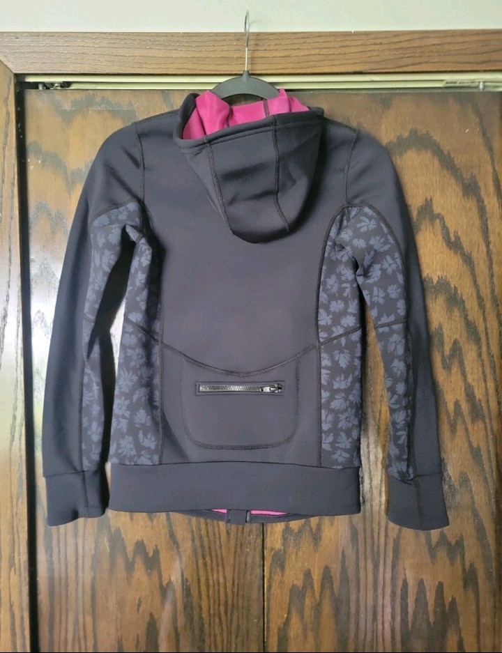NEW ROXY Size 6 swell 1.0 paddle jacket hooded wetsuit women’s black pink