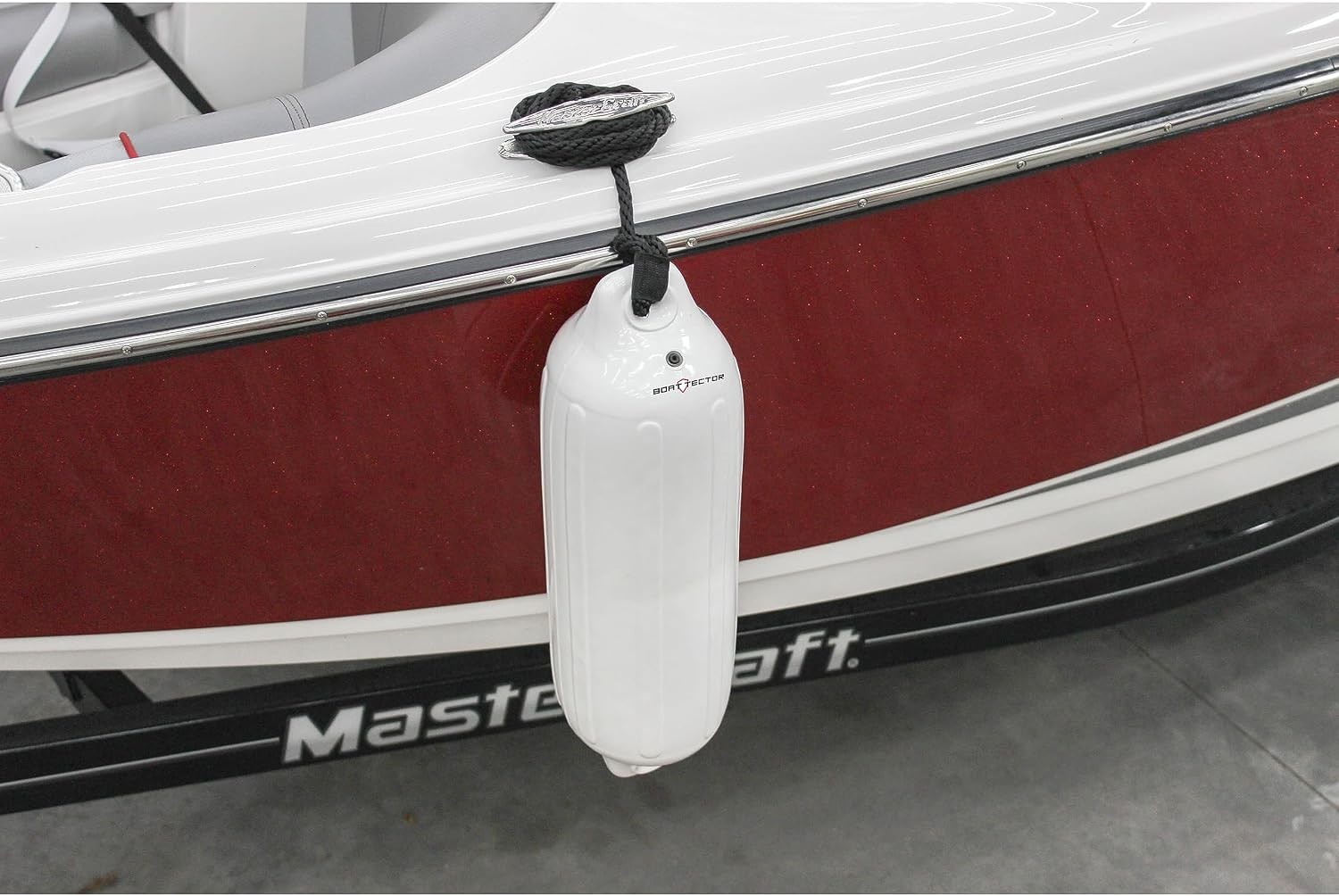 2-Pack BoatTector Inflatable Fenders 6.5″ x 22″ – UV Resistant White