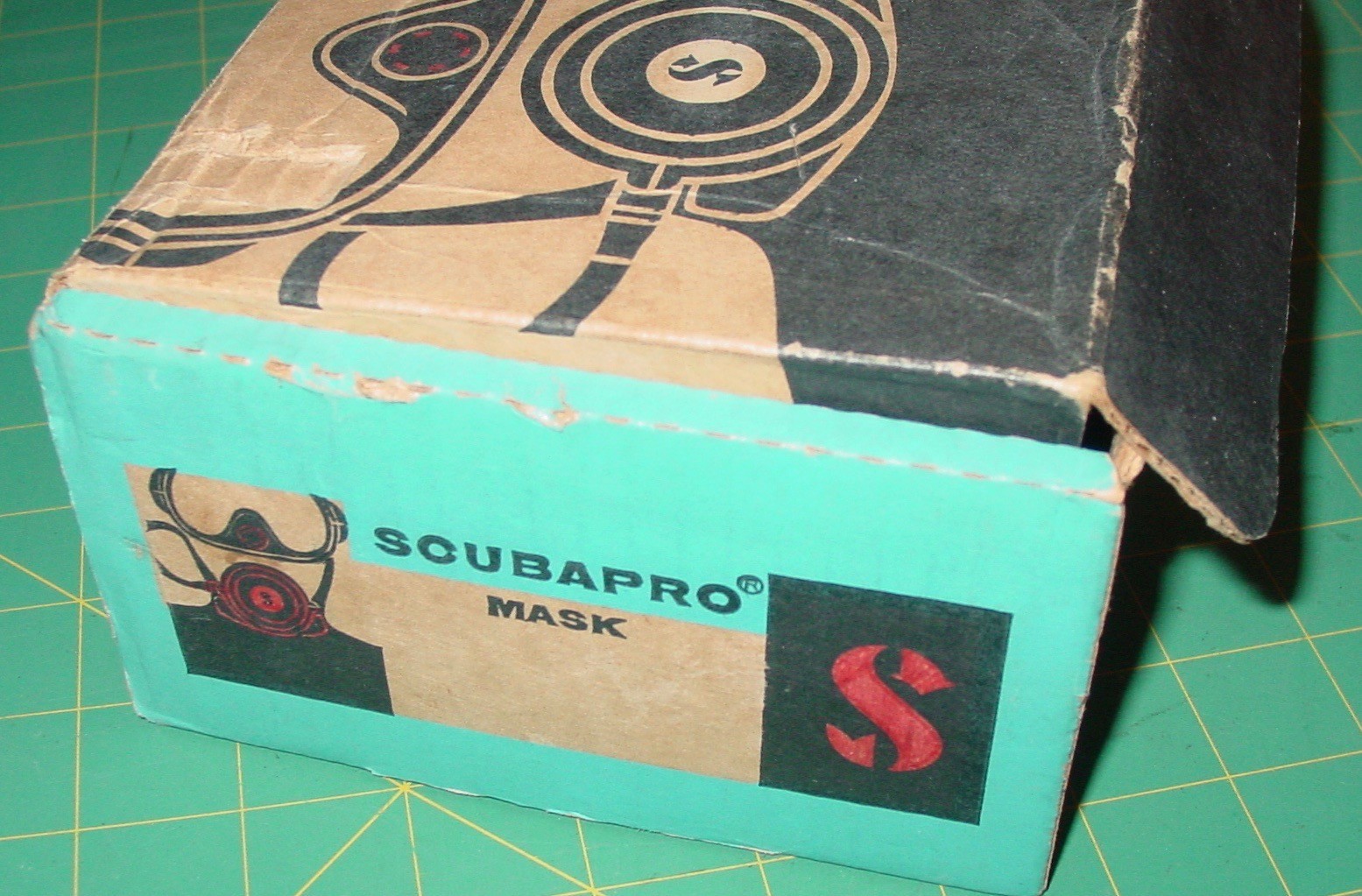 VINTAGE SCUBAPRO BOX CHROME TEMPERED GLASS MARIN DIVING MASK SWIMMING PARTS LOT