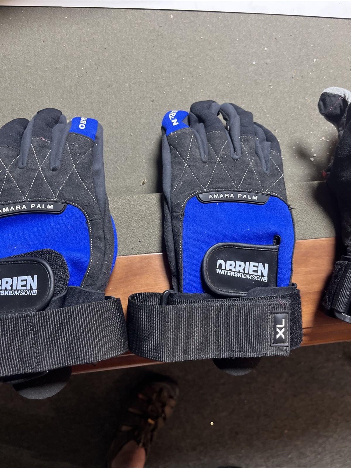 2 Pairs O’Brien Pro Water Ski Gloves Amara, X-Large Wrist Binding Slalom