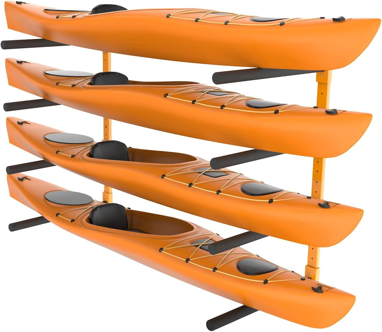 Heavy Duty Adjustable Kayak Storage Rack for Indoor & Outdoor Use