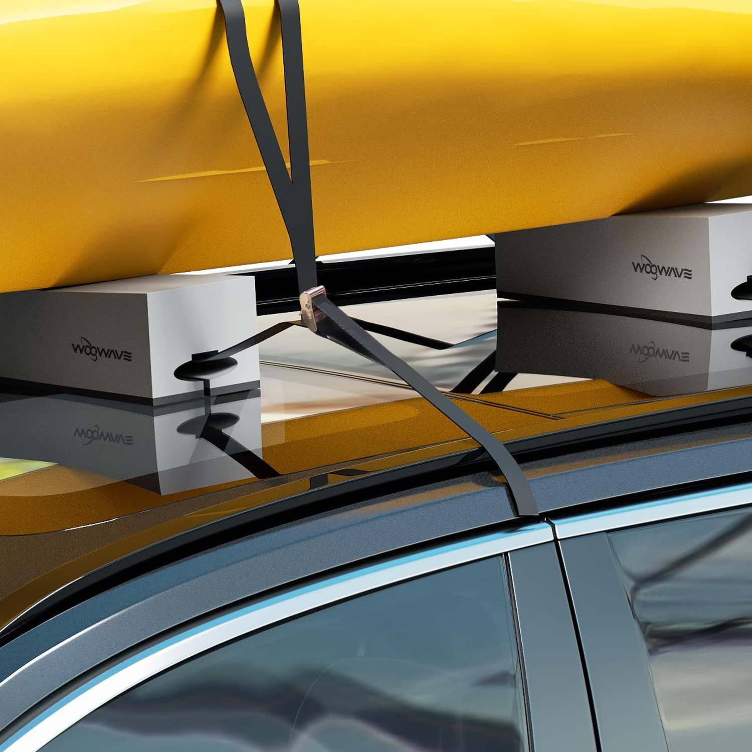 Deluxe Kayak Carrier Kit Universal Soft Standard Foam Block for Roof Racks Pa…