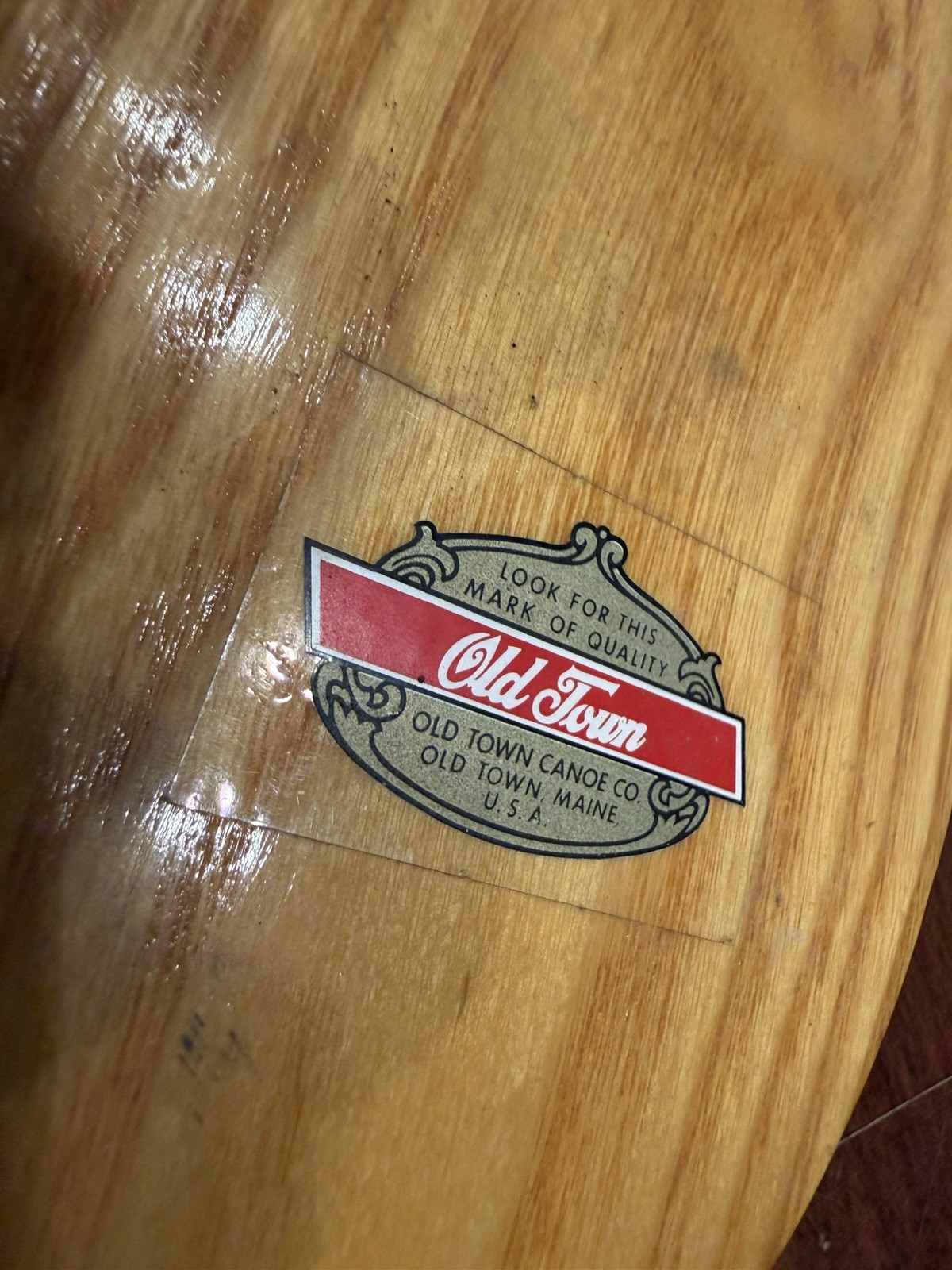 VTG OLD TOWN NOVELTY MINIATURE 2O” WOODEN CANOE PADDLE SALESMAN SAMPLE