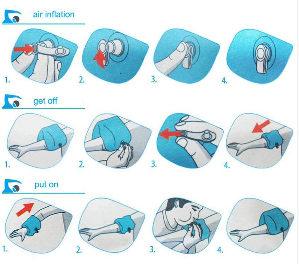 Inflatable Arm Bands Floatation Sleeves Water Wings Swimming Arm Floats for Adul