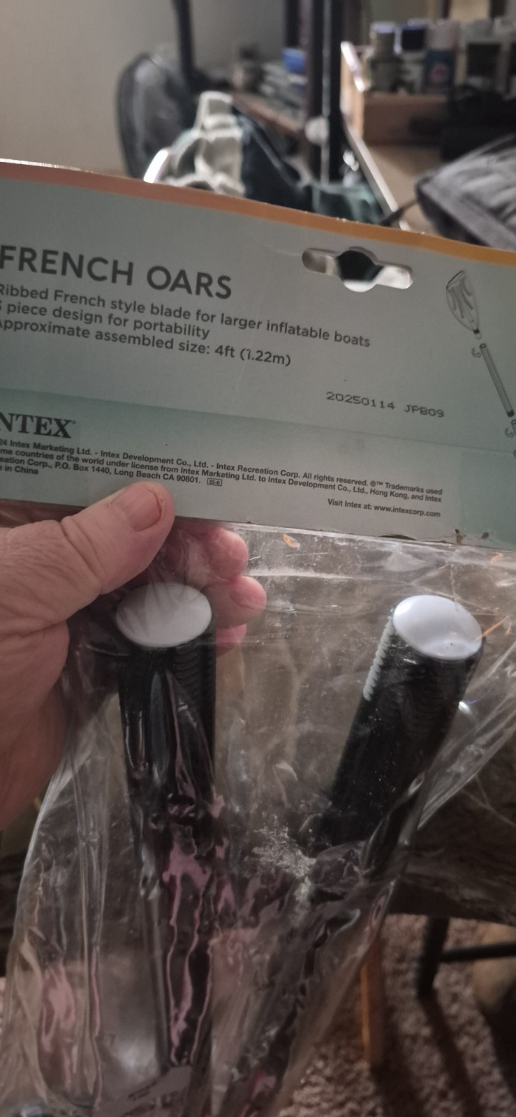 Intex French Oars 48in (4ft) Black Rafting Oars Pair MPN 20250114