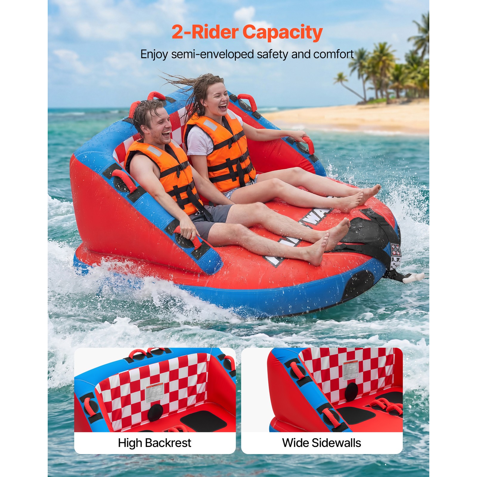 Uimoso Towable Tubes for 2 Riders – Inflatable Water Sports and Boating Fun
