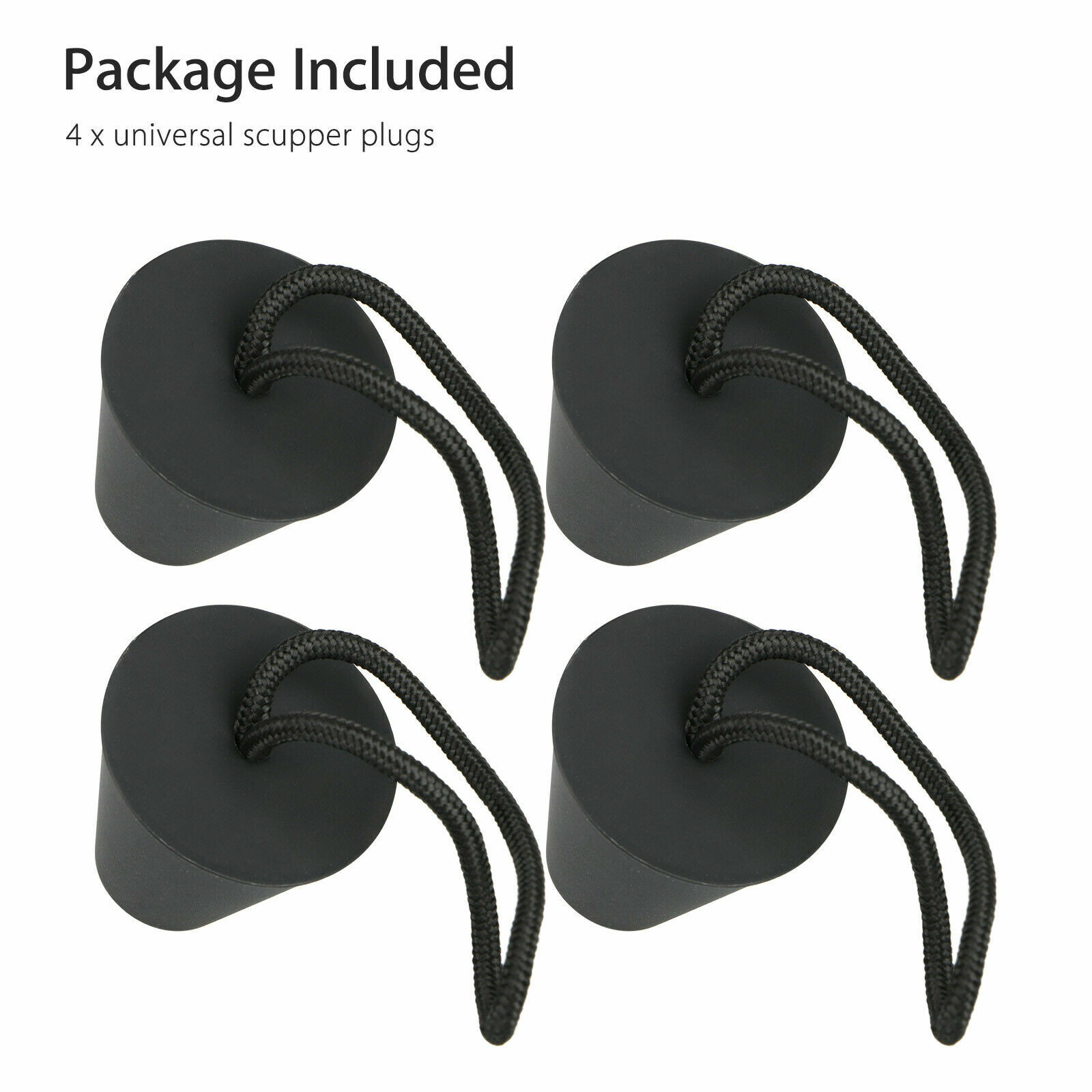 4Pcs Silicone Kayak Scupper Plug Kit Canoe Drain Holes Stopper Bung Accessories