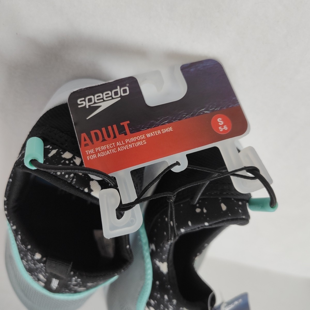 Speedo – Aqua Skimmer – Water Shoe – Black/Blue/Gray – Womens Size Small (5-6)