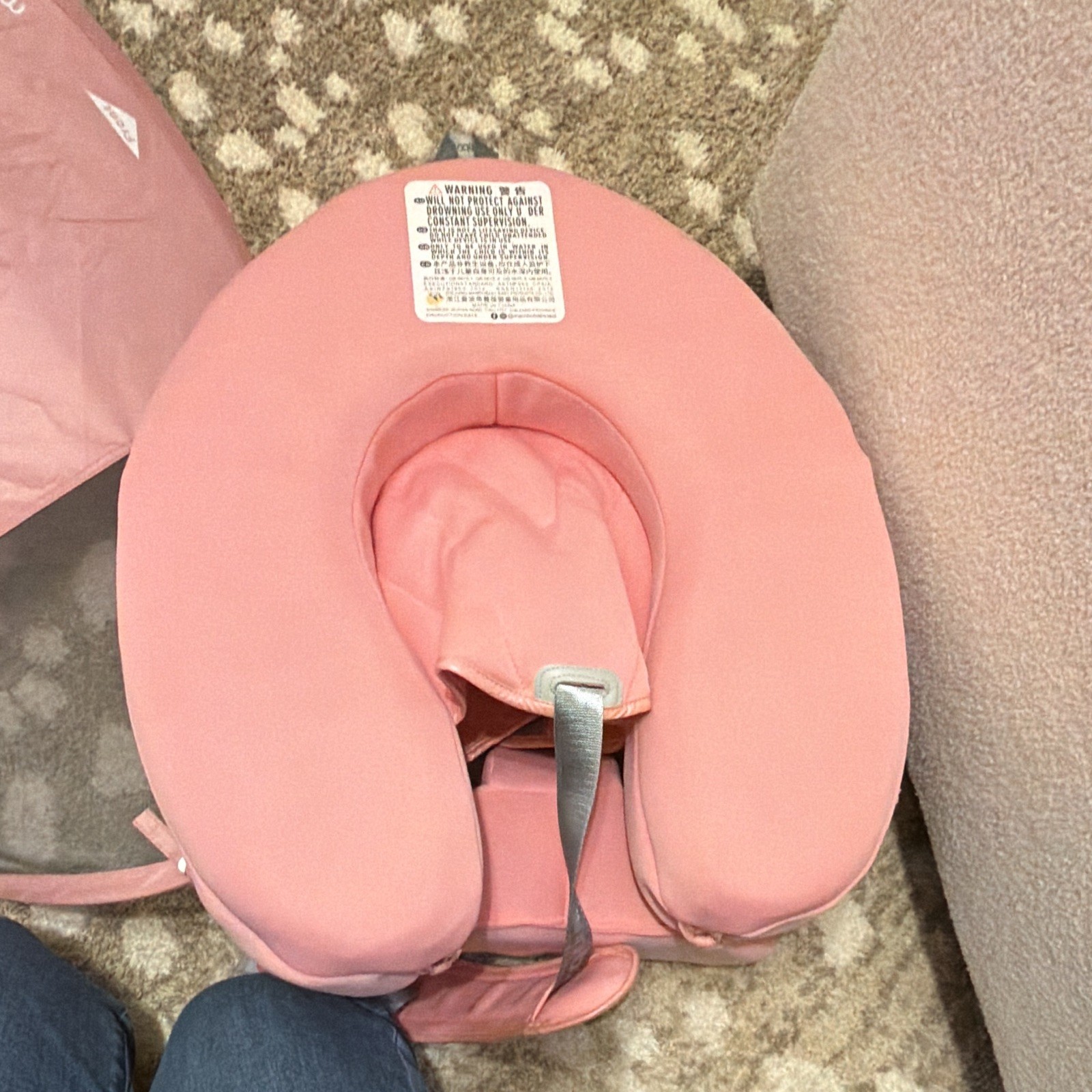 Mambobaby Safe Air-Free Baby Swim Float Seat w/ Safety Straps Pink