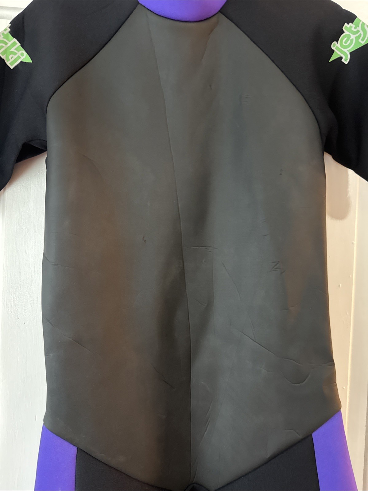 Vintage 90s Kawasaki Jet Ski Wetsuit Purple Green Neon Water Ski