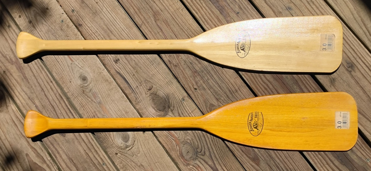 Sweet Beaver Brand Paddles and Oars Leatherwood Mfg. Paddle Pair 36″ Wood