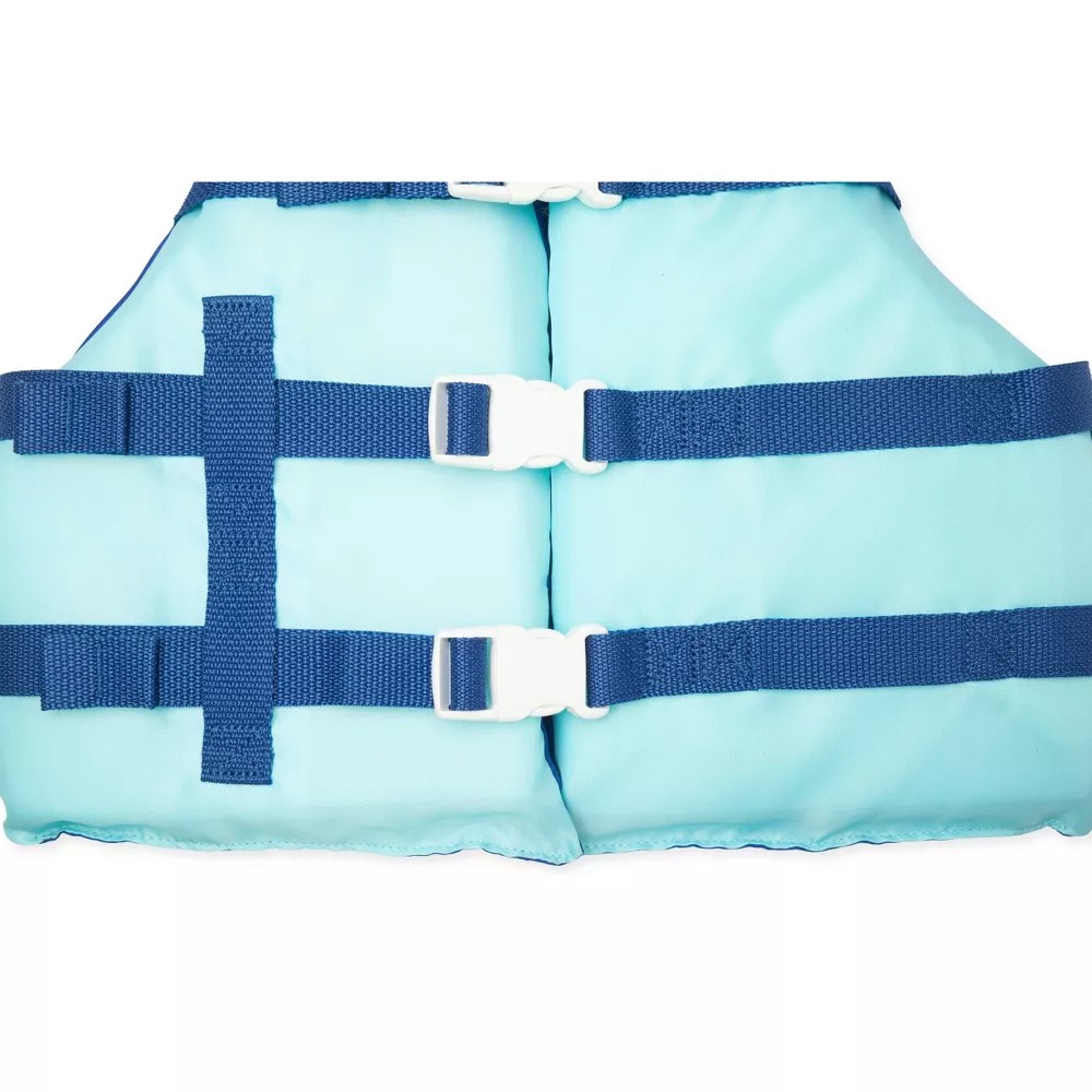 Speedo Junior Basic Life Vest Youth Swimming Safety Jacket Blue, 55-88 Pounds