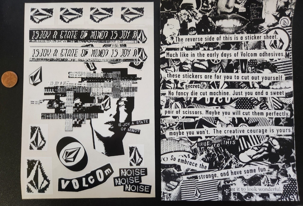 Volcom Snowboard Skateboard Surf BMX 14 Sticker Sheet Flawless NEW Old Stock