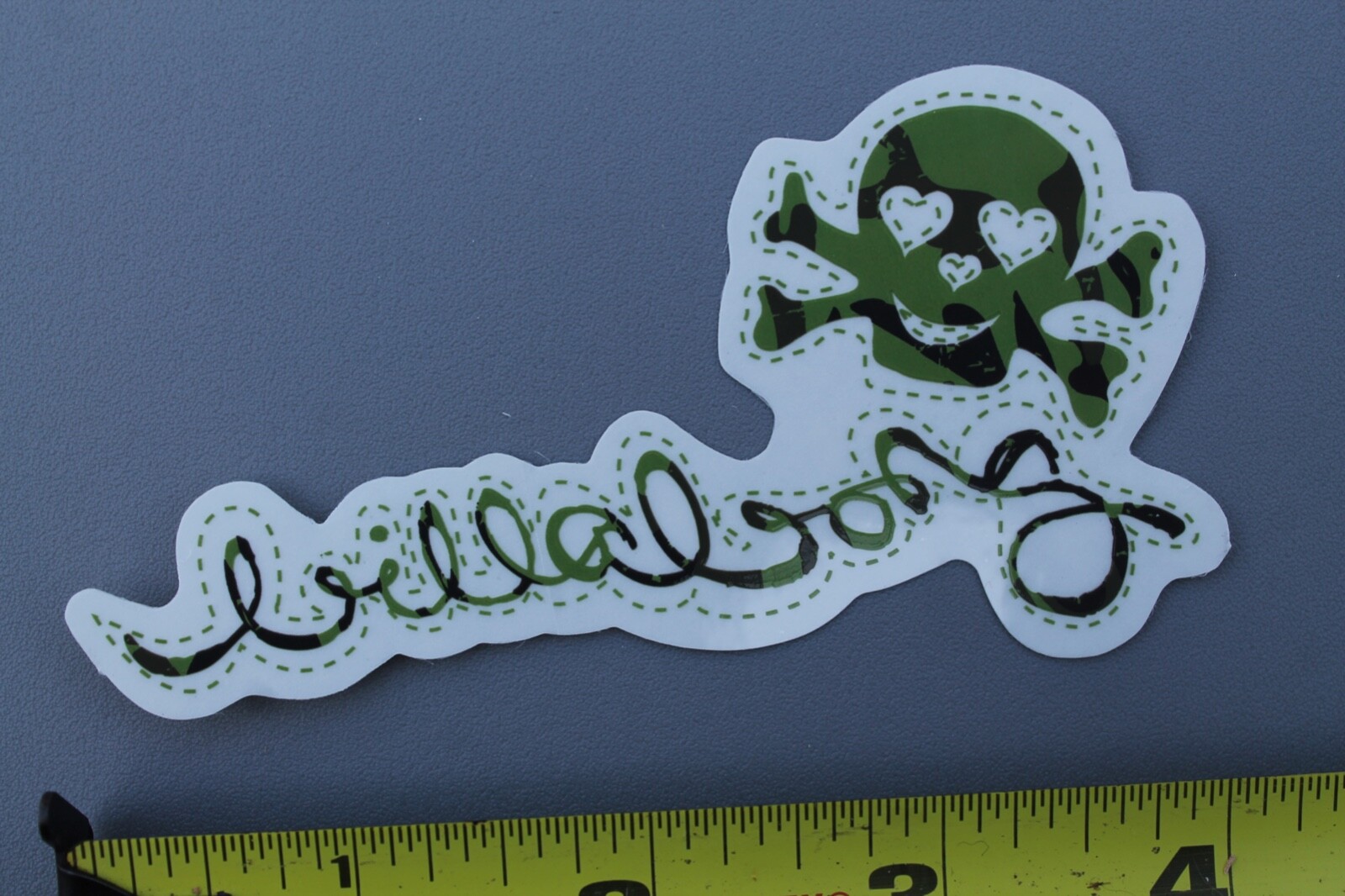BILLABONG Surfboards Olive Army Green Skull Bones OG B4 Vintage Surfing STICKER