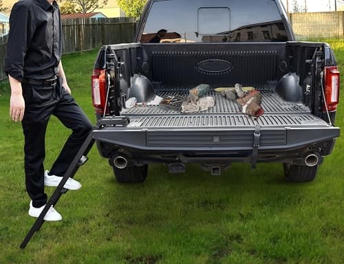 Foldable Pickup Truck Tailgate Ladder, 42″ Heavy Duty Universal Folding