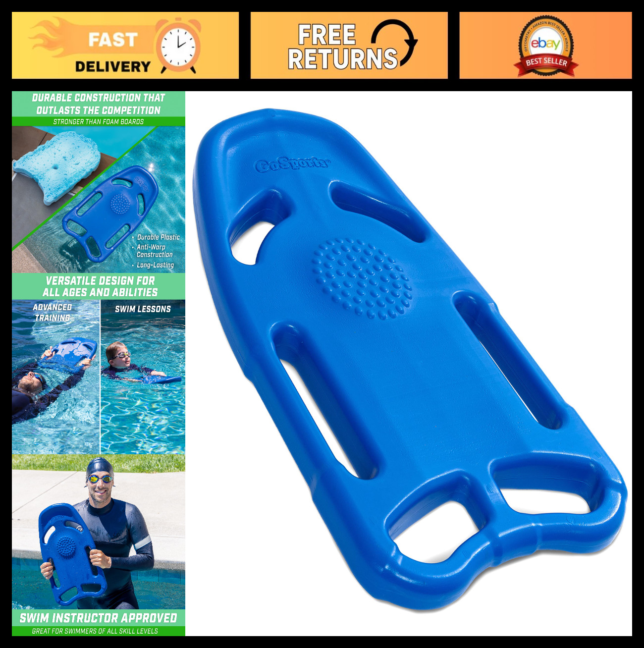 Swim Kickboard for Training – Adult & Kids Sizes – X5 Pool Exercise Float