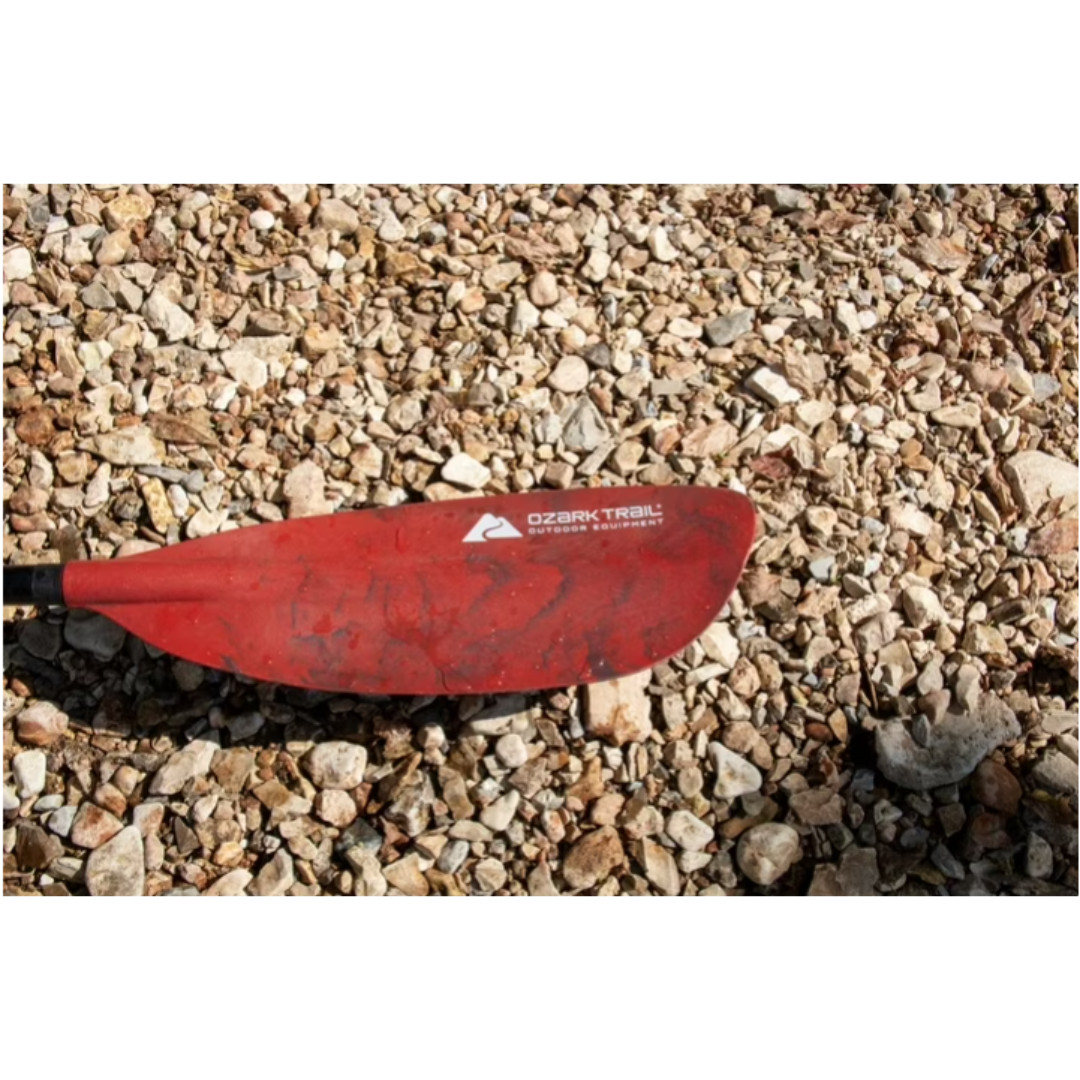 Ozark Trail Adult Aluminum Kayak Paddle, 94.5 inch Red and Gray