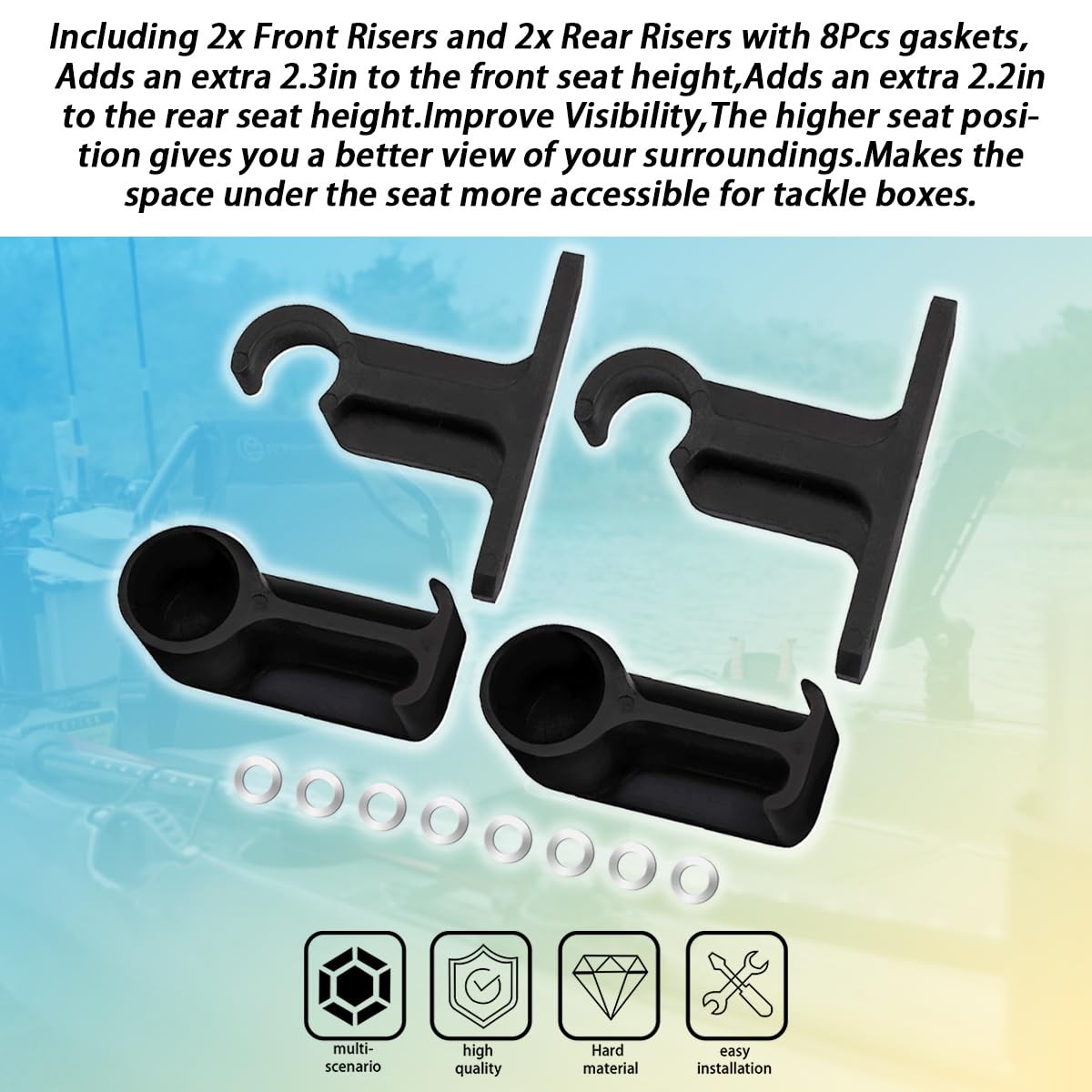 Kayak Seat Risers(Increases The seat Height by 2 inches) Compatible with Tama…
