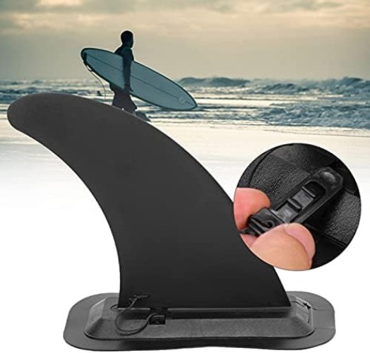 Lightweight PVC Paddle Board Fin with Clip – Easy Installation, 9.05″L x 4.13″W