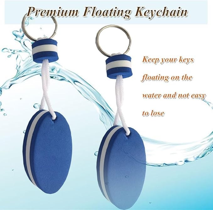 Floating Keychain for Boat Keys Float Buoy Boat Key Rings 2PCS Oval Shaped Foam