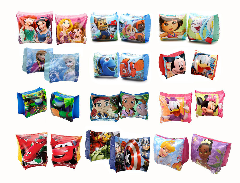 Kids Inflatable Arm Floats Girls Boys Swim Arm Bands Pool Beach Sport Aid Float