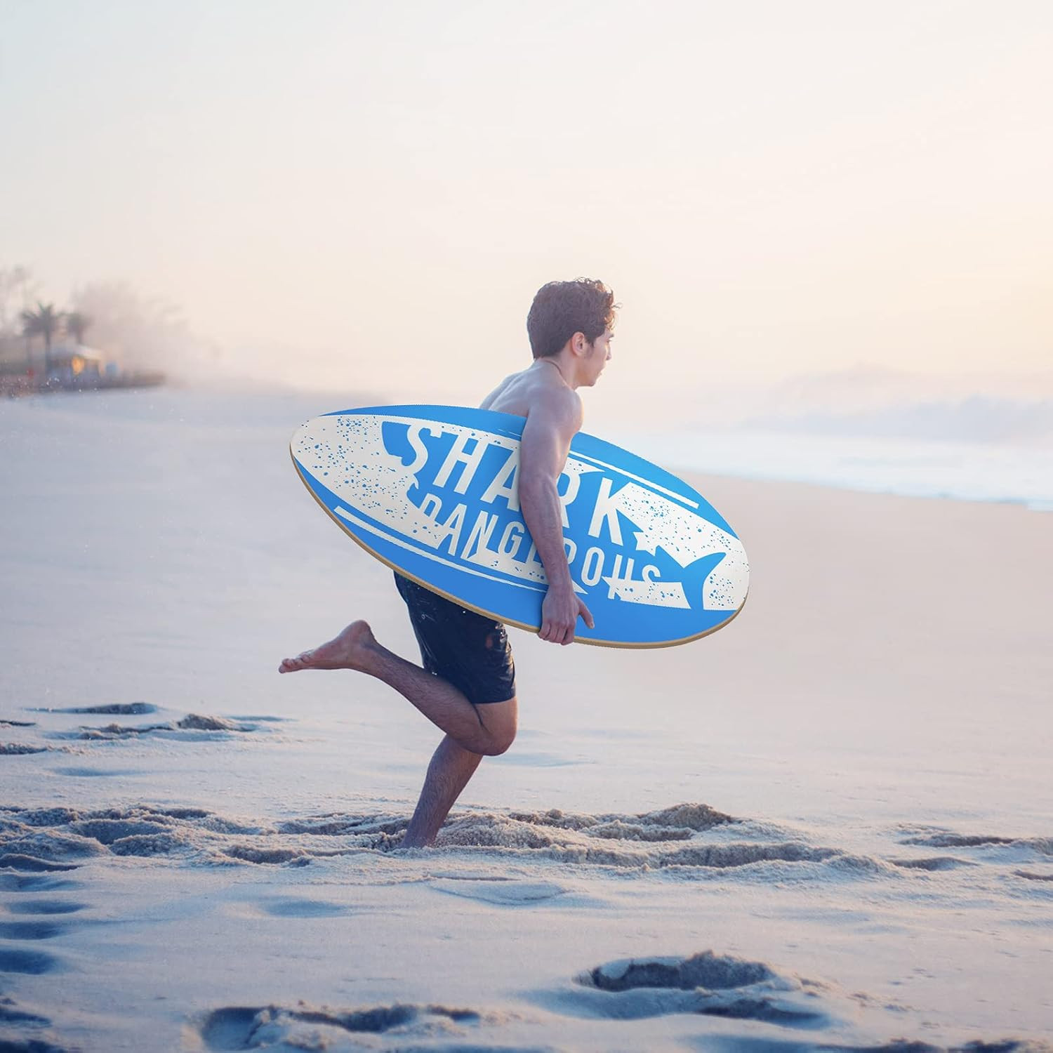 35 Inch Skimboard with High Gloss Coat Wood Skim Board for Beginners,Kids, Teena