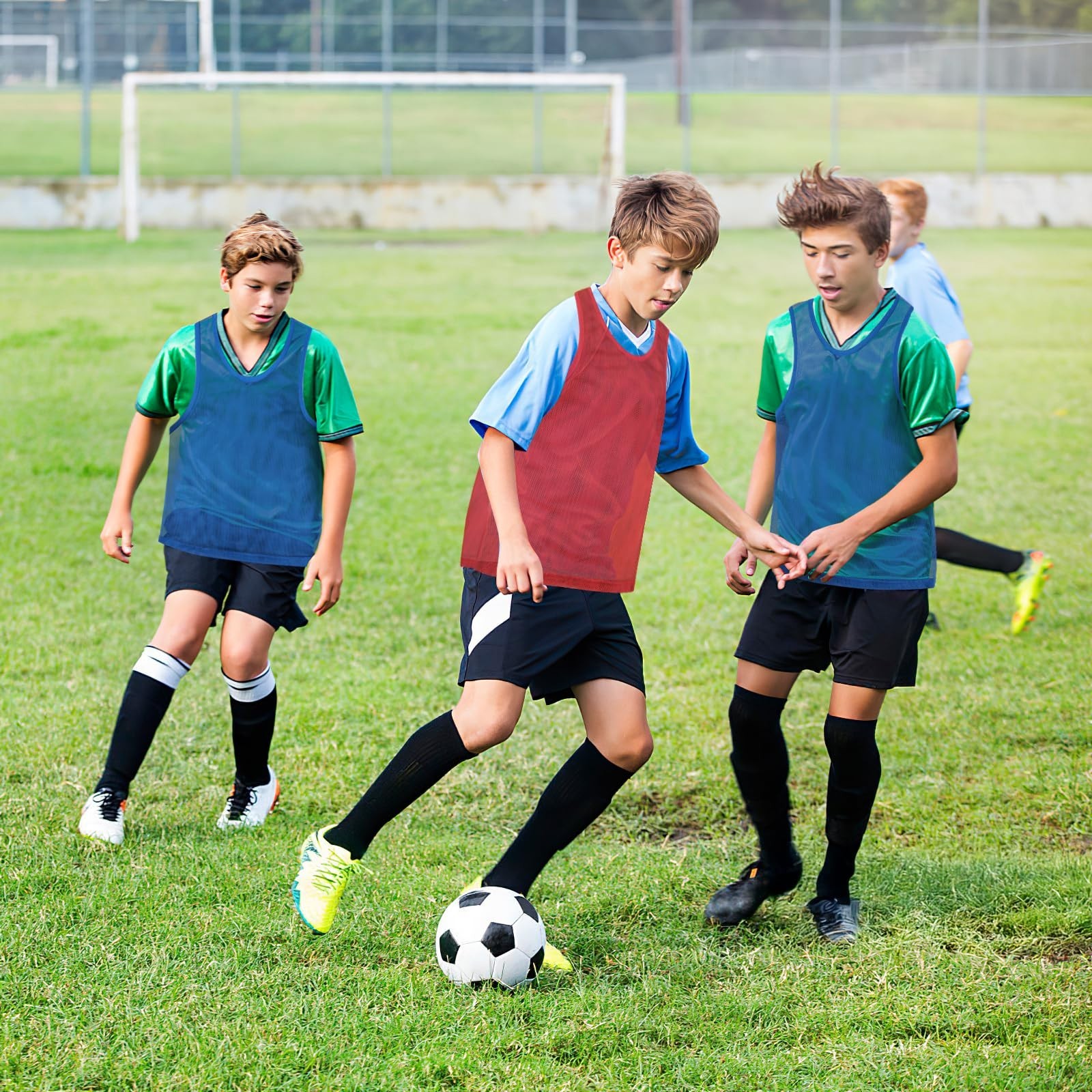 Pinnies, Soccer Pinnies, Mesh Practice Jersey Vest for Sports Adult/Youth Small
