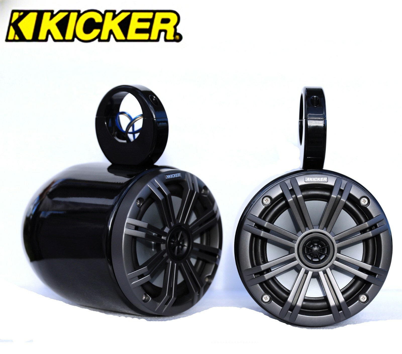 SALE! Black Coated Wakeboard Tower Speaker Kicker 45KM654CW 6.5″ Marine Speaker