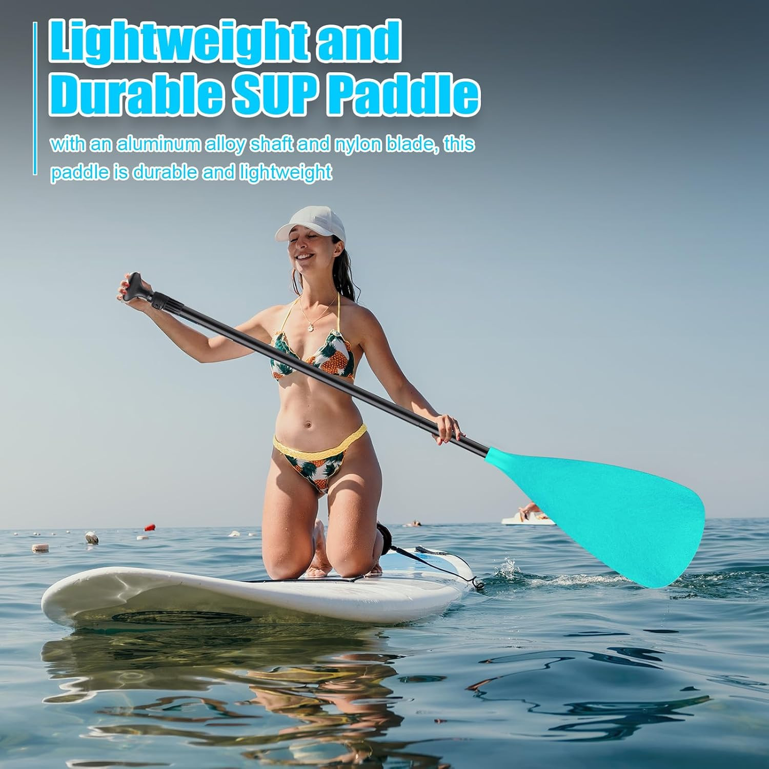 4 Set of 3 Pieces SUP Paddle Board Paddle Adjustable Paddleboard Lightweight Sta