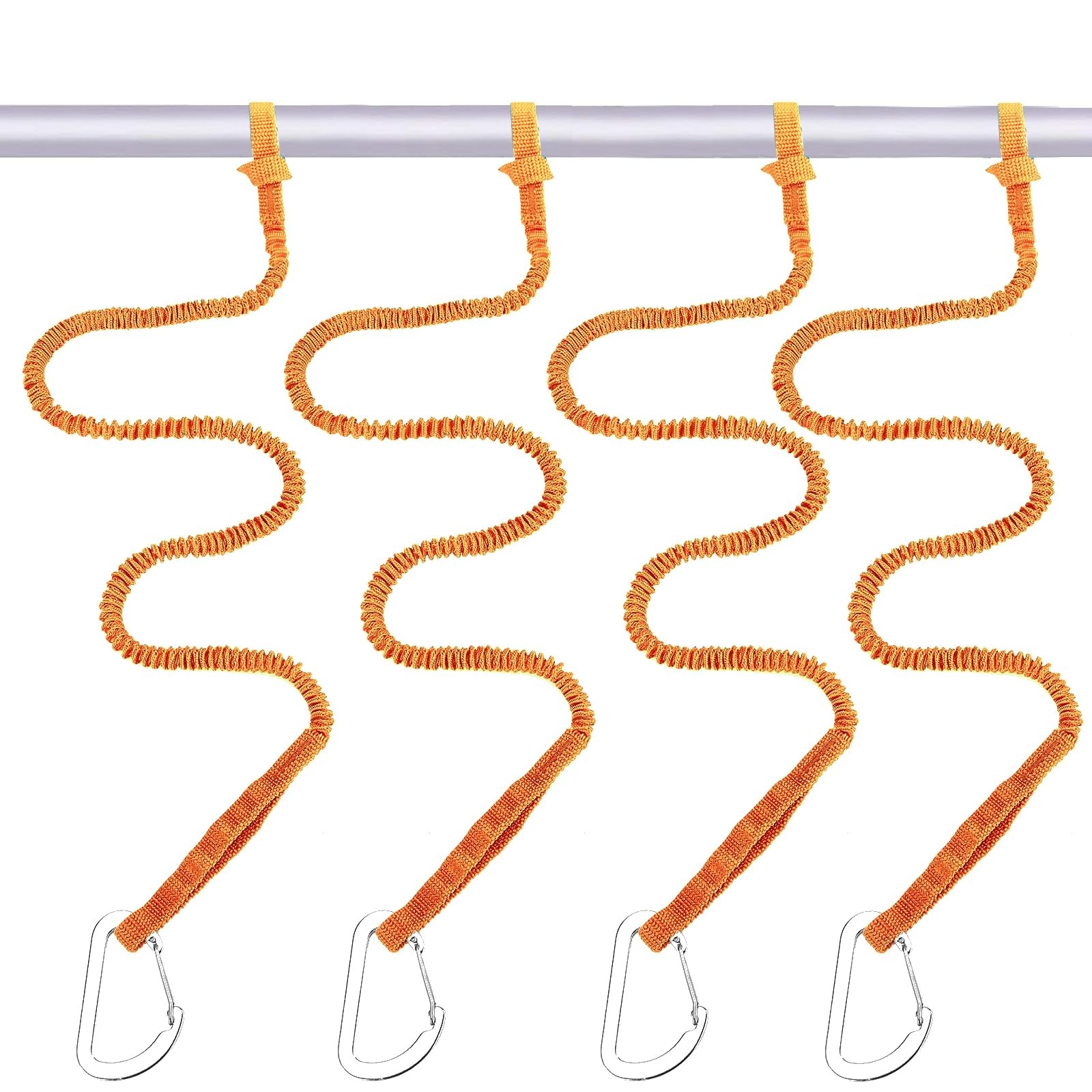 Stretchable Kayak Paddle Leash 37 ft for SUP, Canoeing & Fishing 4 Pack