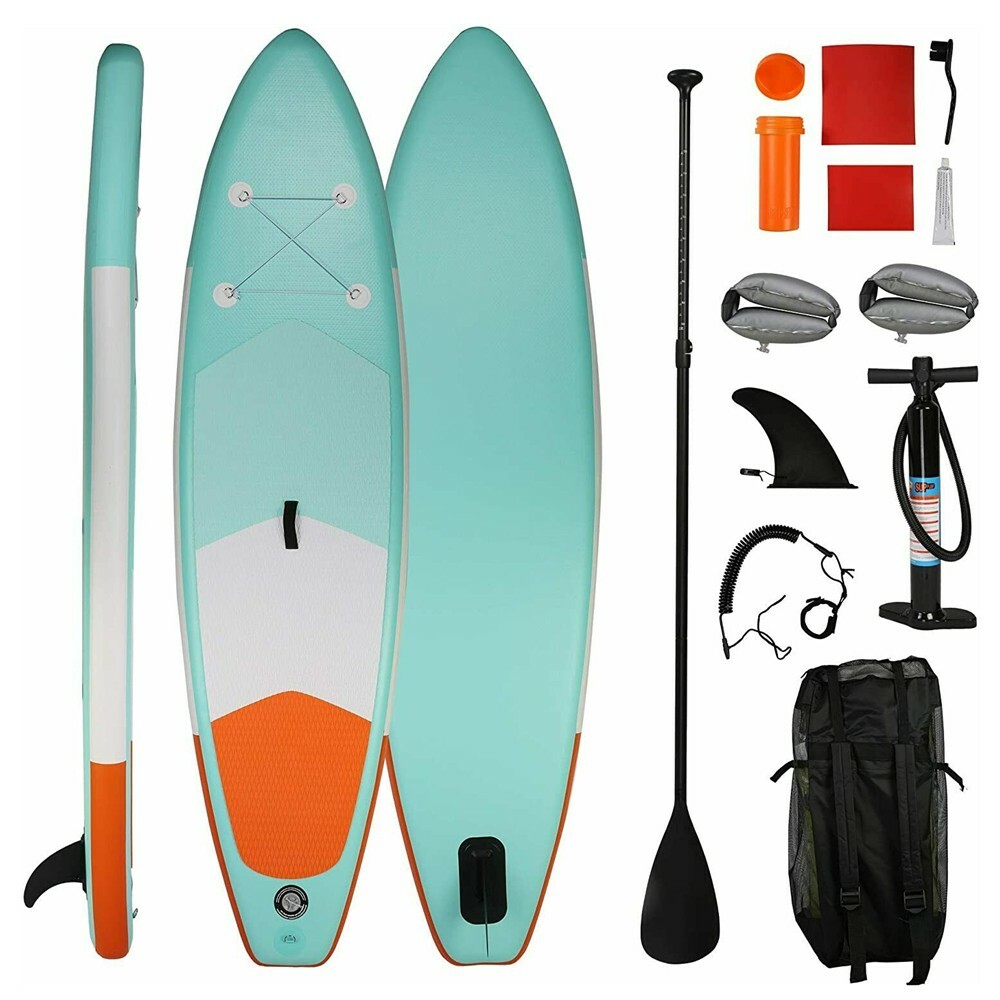 VILOBOS 10′ Inflatable Stand Up Paddle Board SUP Surfboard 6″ Thick Water Sports