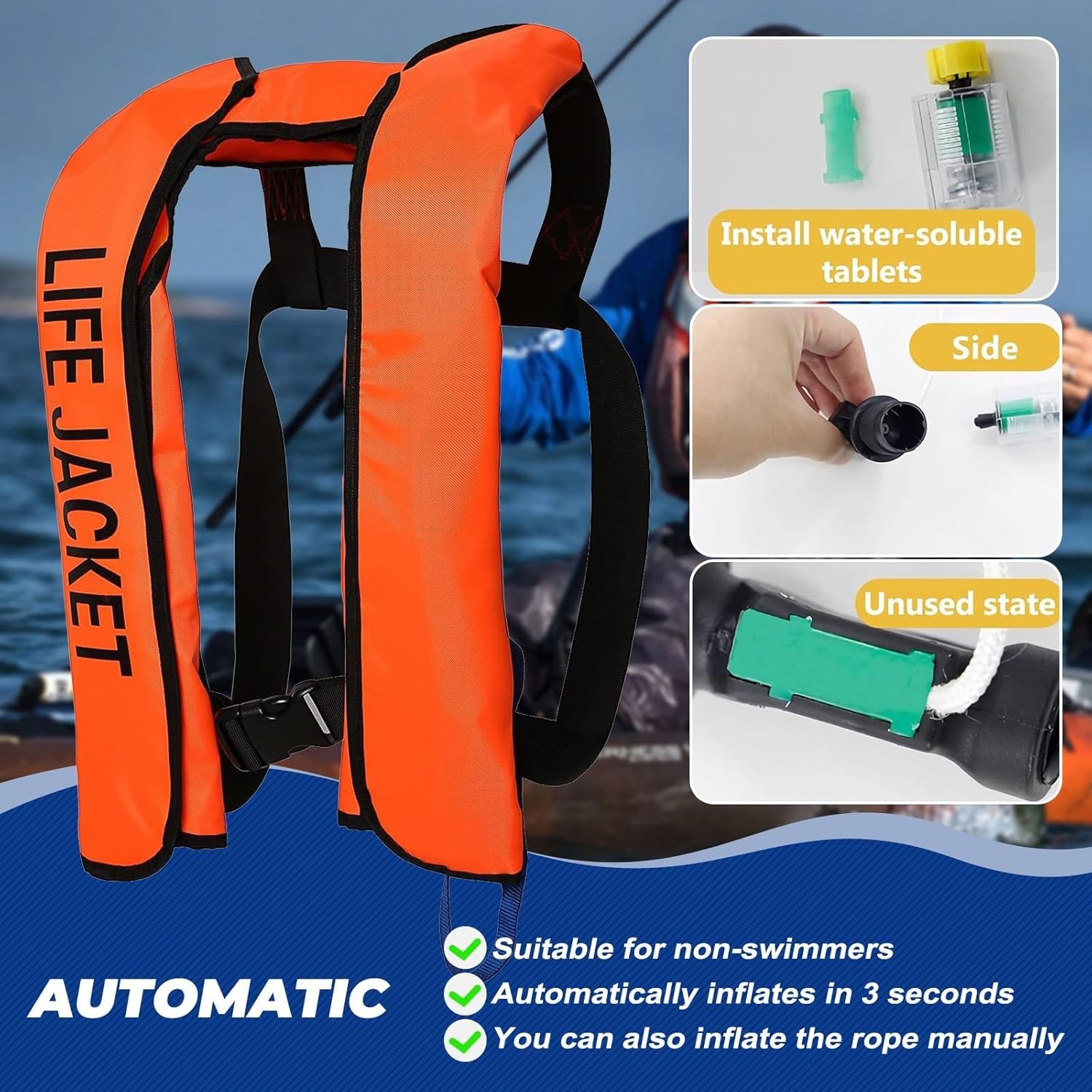 2 Pack – 24 GRAM A/M 24G Co2 Rearming Kits for PFD Inflatable Life Jacket Vest