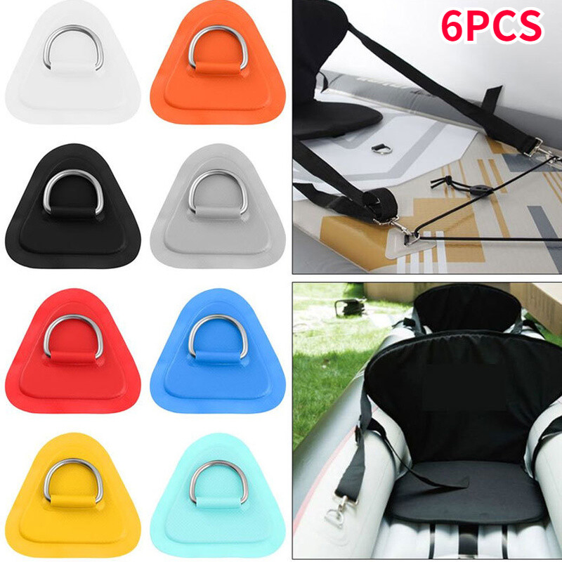 6x Marine D Ring Pad Patch for PVC Inflatable Boat Raft Dinghy Surfboard Outdoor