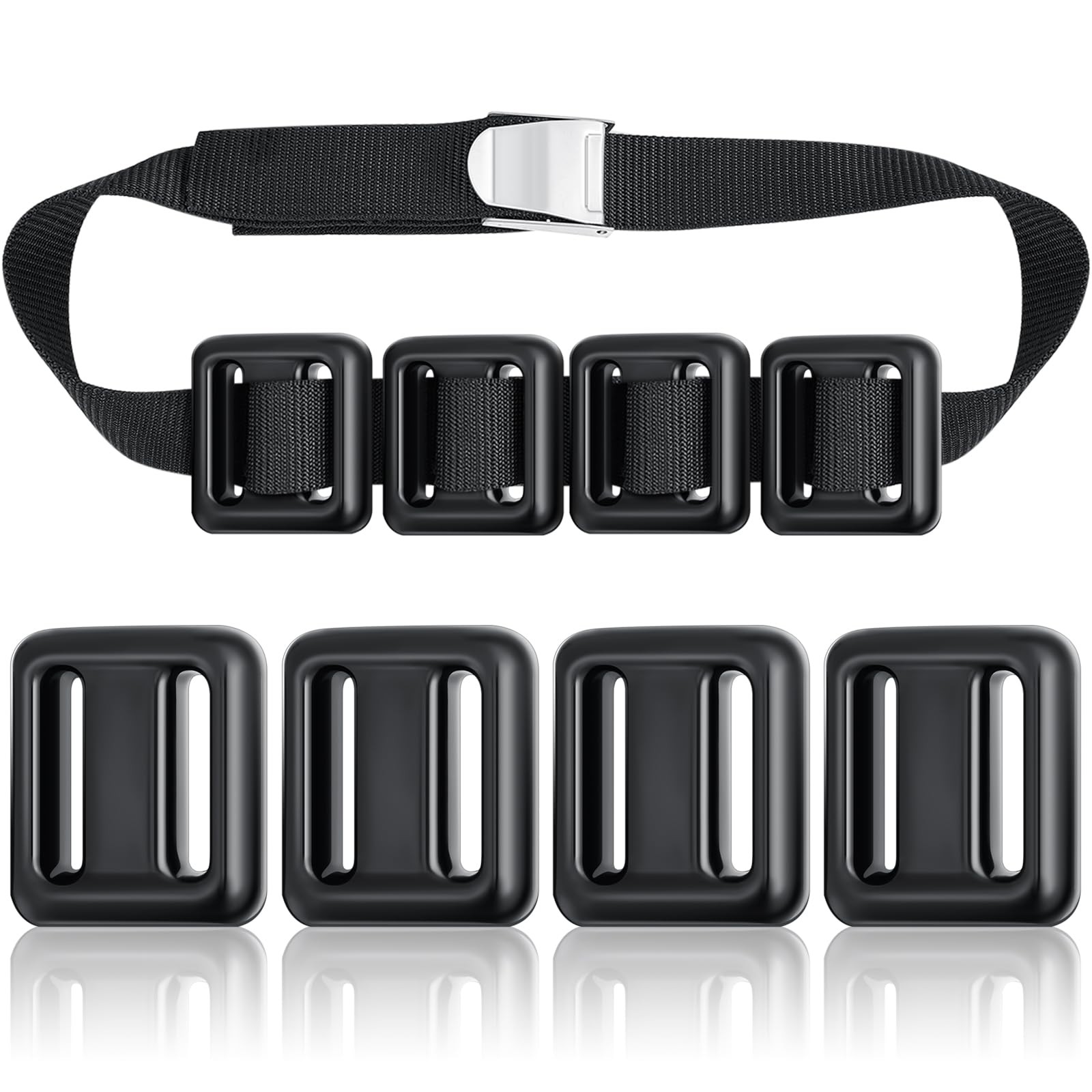 4 Pcs 4.4 lb Dive Weights Belt for Scuba Diving Coated Dive Weights Nylon Div…