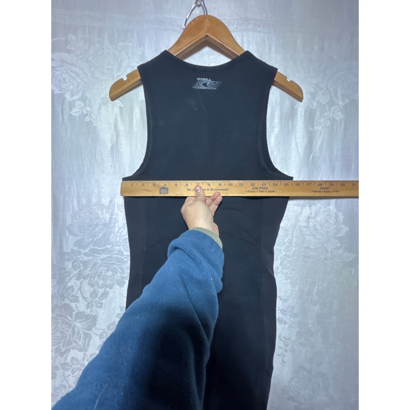 O’Neill Full Wetsuit Black Gray Sleeveless Long Pants Zip Ankles