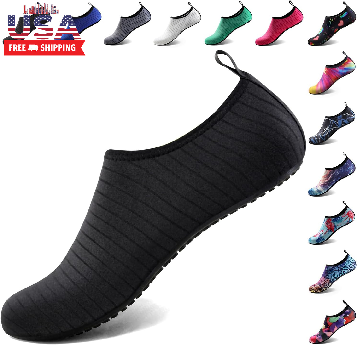 Water Shoes for Women Men Quick-Dry Aqua Socks Swim Beach Outfits Barefoot Yoga