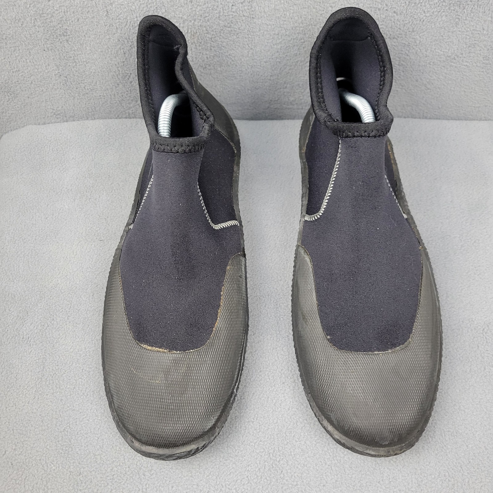 Deep See Boots Unisex 12 Black Gray Slip-On Snorkeling Surfing Scuba Diving Boot