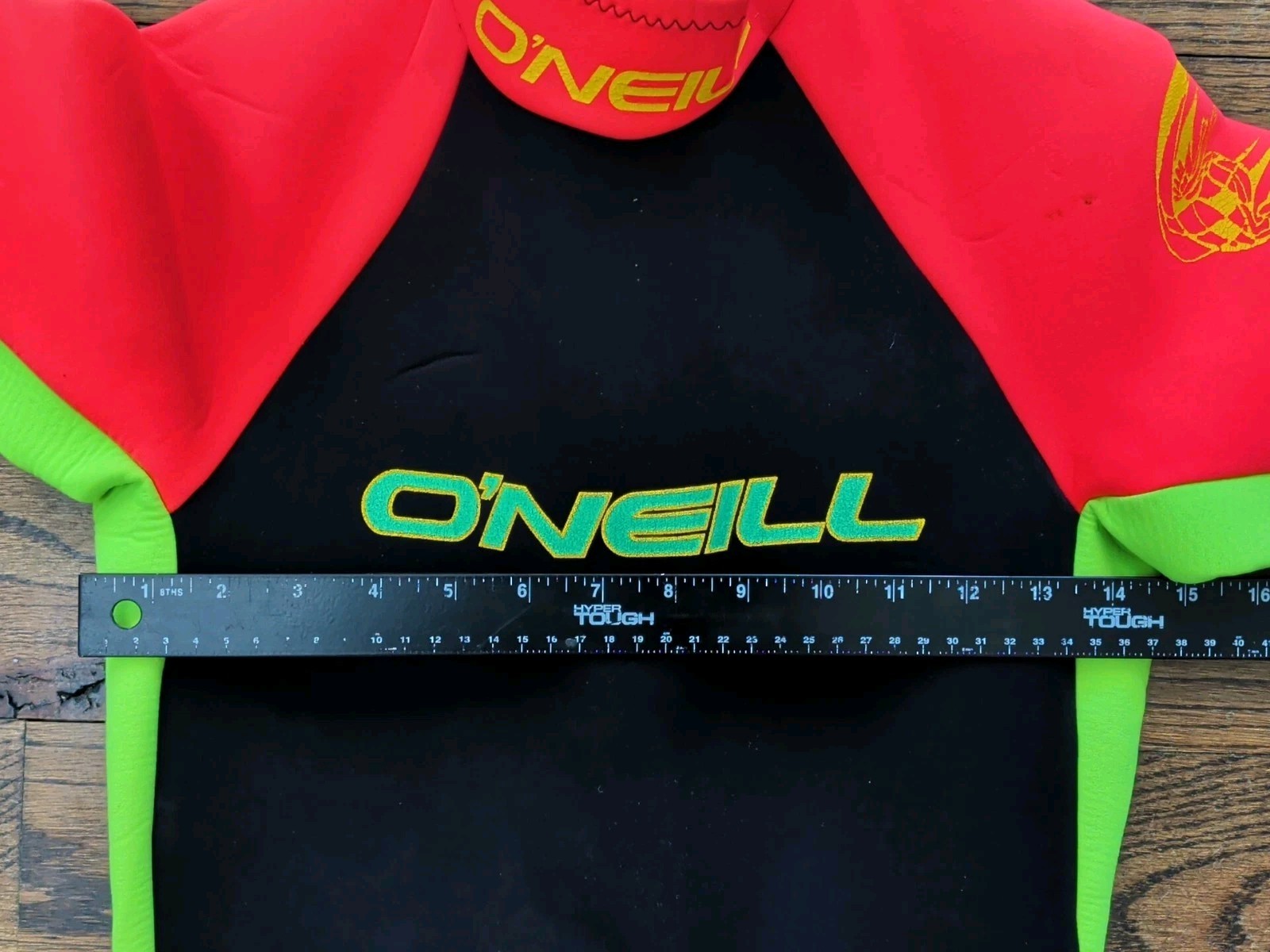 Oneill Reactor 7157 Shorty Wet Suit Diving Surfing Neon Yellow Orange Unisex M