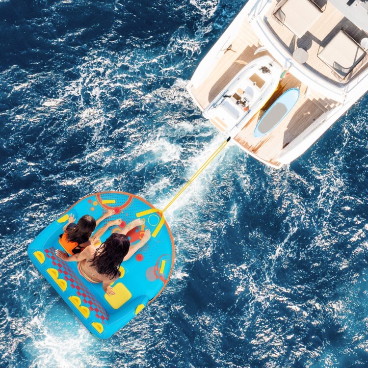 3-person inflatable Rider Towable Tube for Boating With Heavy-Duty Nylon Cover