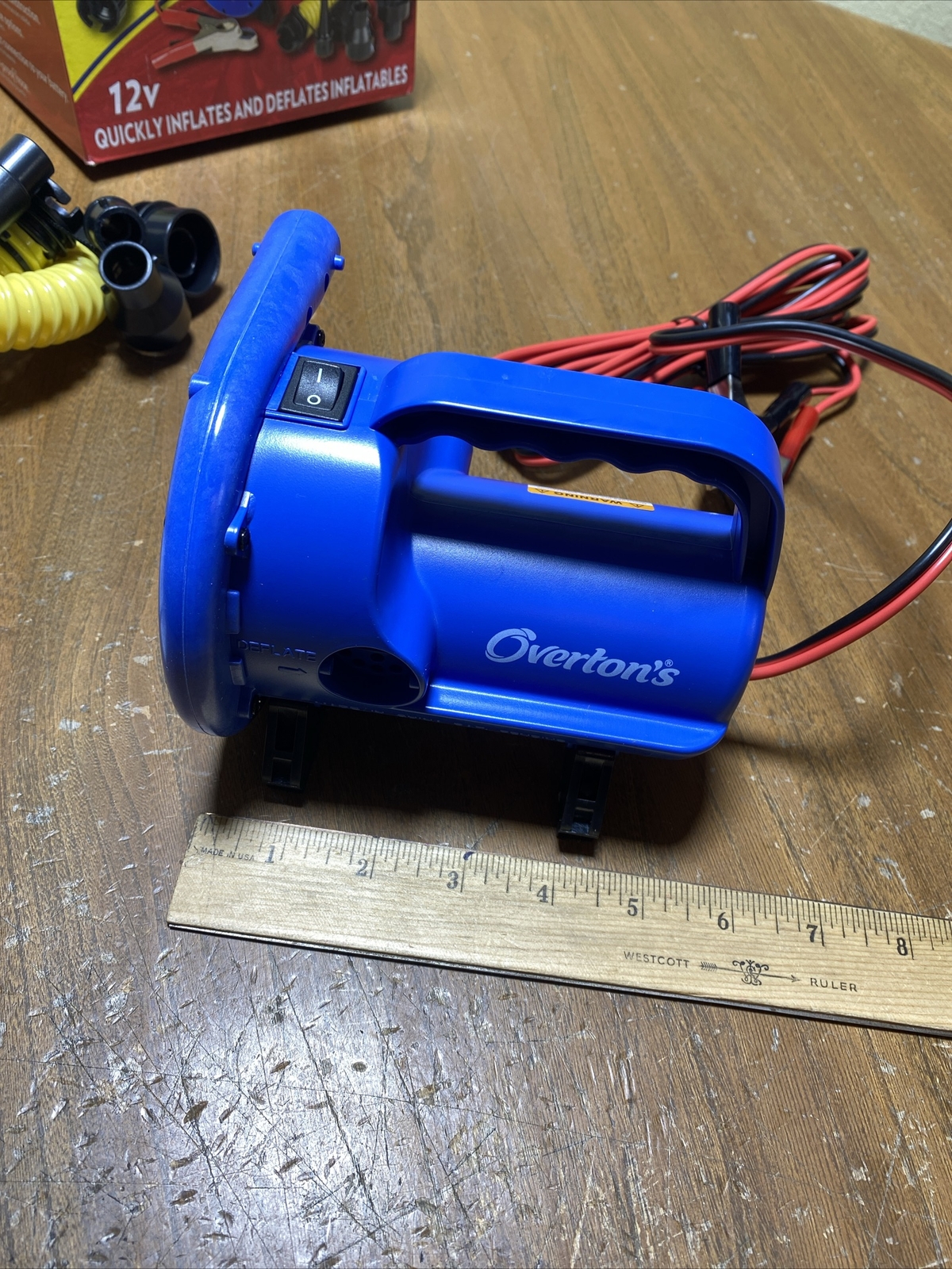 OVERTONS High Pressure PUMP Inflator & Deflator 12V MARINE AUTO BOAT