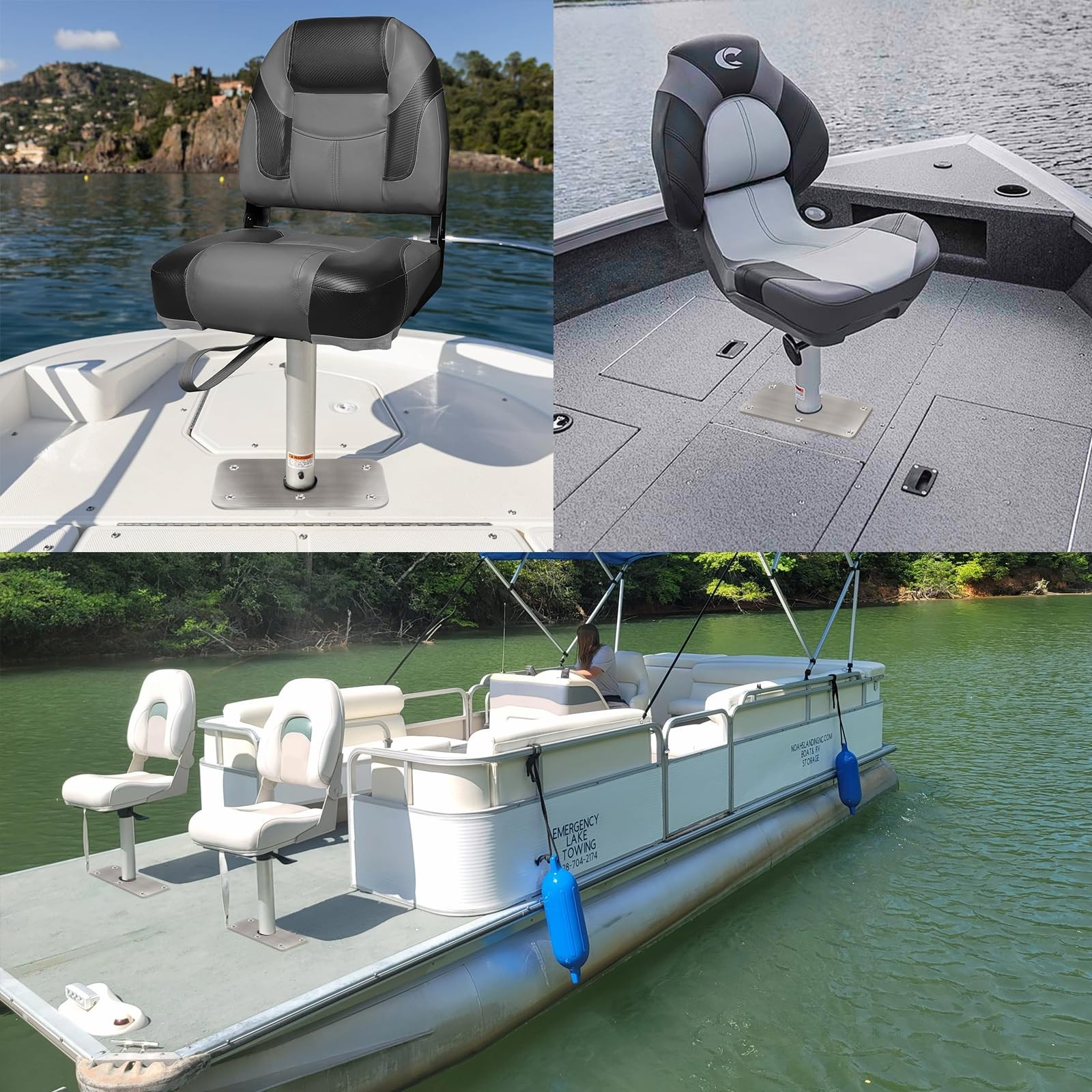 CLLOMAGY Boat Seat Base Mount 1pack 4×8 Stainless Steel, Metallic
