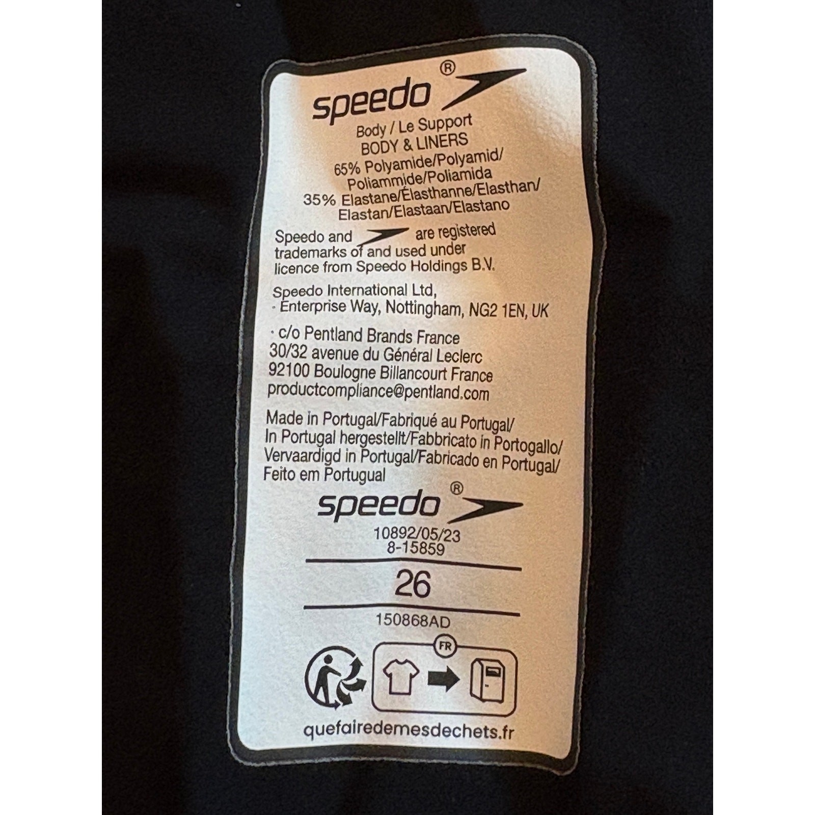 Speedo Fastskin 2.0 LZR Valor Womens 26 Black Open Back Competition Tech Suit